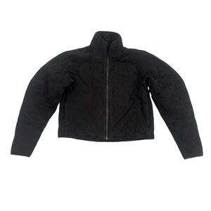 Lululemon Quilted Calm Jacket Size 4 Black Cropped Moto